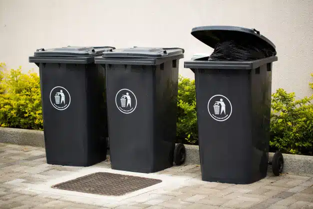 Garbage recycle receptacles trash bin