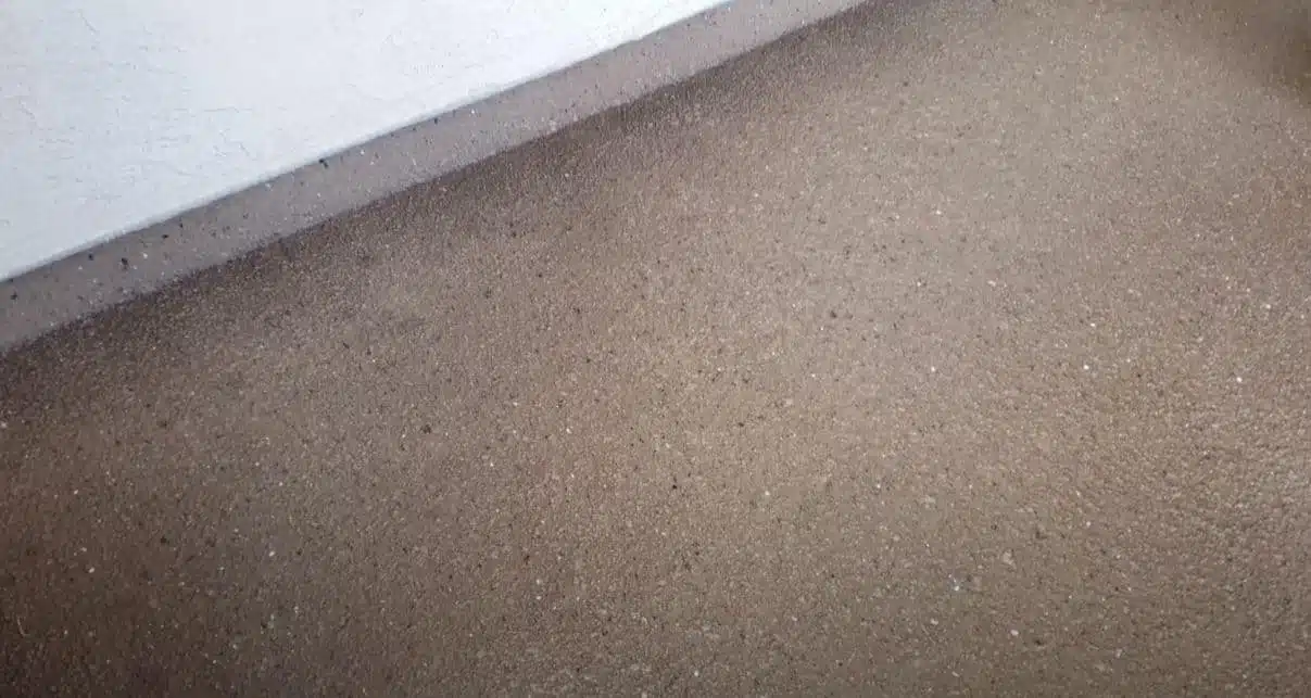 Concrete floor after thorough cleaning