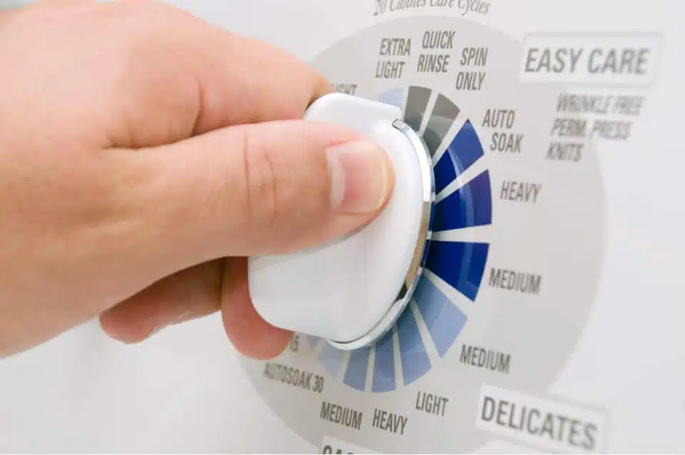 Dial on a top load washing machine.