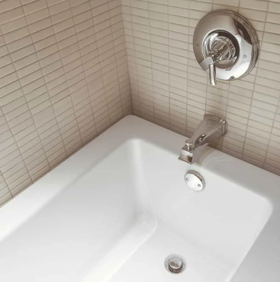 large porcelain white bathtub